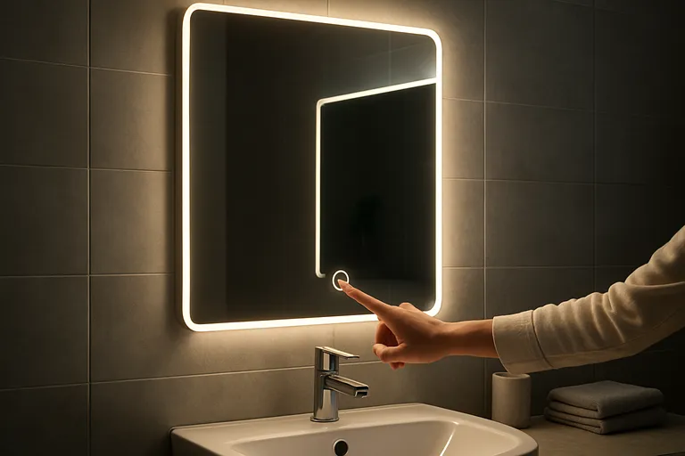 Wat is een badkamerspiegel met touch verlichting