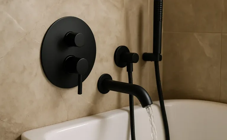Zwarte inbouwkraan: tijdloos design dat je badkamer direct meer karakter geeft